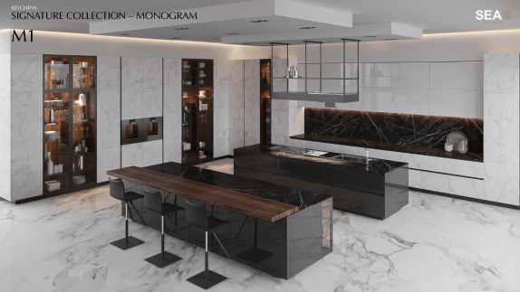 Monogram M1 kitchen set collection by SEAFORM