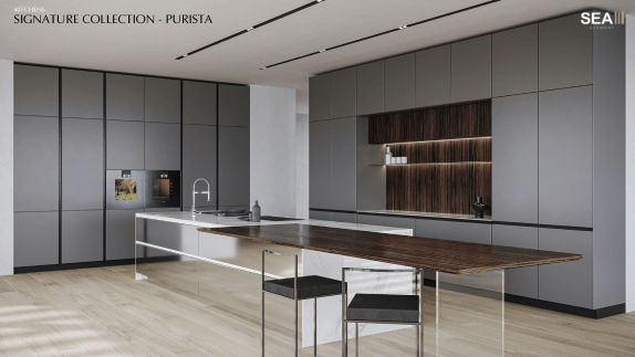 Purista kitchen set collection by SEAFORM
