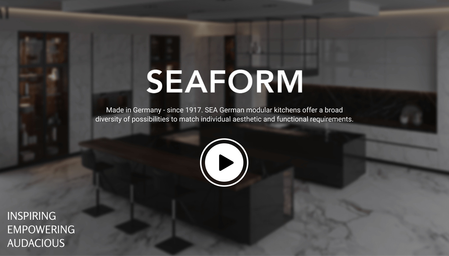 SEAFORM design visualisation of a bespoke kitchen set